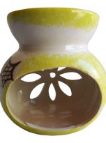 Sari-Seramik-Buhurdanlik-Kirmizi-Menekse-Desenli-2